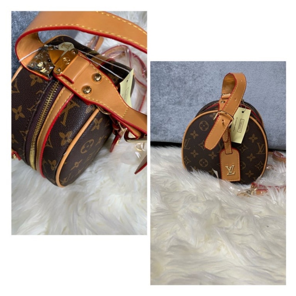 Leather Monogram Circle Bag